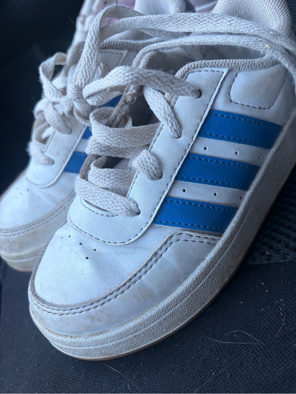 Adidas Breaknet 2.0 K White Blue Orange Logo Tennis Shoes Kids Size 11 toddler